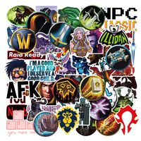 World of Warcraft Game Stickers Decals for Laptop Water Bottles Bomb Cool Computer Skateboard Luggage Motorcycle Car 50pcs