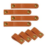 TETDED Genuine Leather Cable Organzier, USB Cable Holder, Earphone Holder, Cable Manager, Cable Holder, Cable Straps, Earbud Cord Keeper002 [8 Long Holder Package] (Vintage Brown)