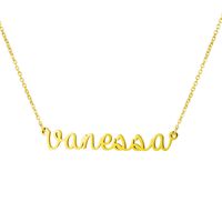 Personalized Name Necklace 18K Gold Plated New Mom Bridesmaid Gift Jewelry for Vanessa