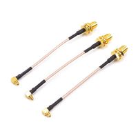 Readytosky 90 Degrees MMCX to SMA Female 75mm Low Loss FPV Antenna Extension Cable(3PCS)