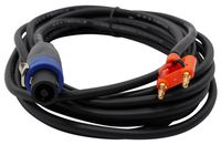 Rockville 20 Foot Speakon to Banana Speaker Cable, 16 Gauge, 100% Copper (RSB16)