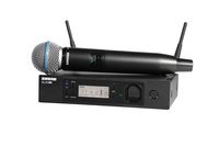 Shure GLXD24R/B58-Z2 Rechargeable Wireless System with BETA58A Vocal Microphone, Half Rack