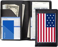 Mymazn Waiter Book Server Wallet Server Pads Waitress Book Restaurant Waitstaff Organizer, Guest Check Book Holder Money Pocket Fit Server Apron (Black)