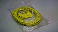 "TURCK RSM RKM 40-5M CORDSET, STRAIGHT FEMALE - MALE; 4-WIRE18AWG, 5 METER, PVC, 9.0 A 300V AC/DC"