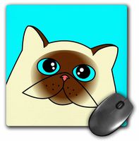 3dRose LLC 8 x 8 x 0.25 Inches Mouse Pad, The Curious Cat Himalayan with Blue Eyes Blue (mp_31220_1)