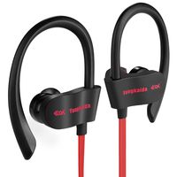 Bluetooth Headphones Wireless Earbuds Sport in-Ear IPX7 Sweatproof Earphones with Mic Super Sound Quality Bluetooth 4.1 ，8 Hours Play Time, Noise Cancelling Headsets Secure Fit Design Red