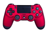DualShock 4 Wireless Controller for PlayStation 4 - Soft Touch Red PS4 - Added Grip for Long Gaming Sessions - Multiple Colors Available (Renewed)