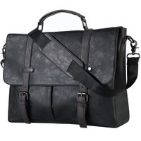 Leather Messenger Bag,15.6 Inch Vintage Laptop Bag Briefcase Satchel for Men