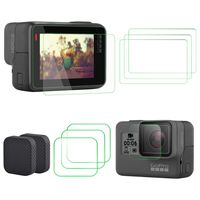 TaichiAqua Tempered Glass Screen Protector for GoPro Hero 7 6 5 with Lens Cap Cover 6 pcs Ultra-Thin Action Camera Accessories