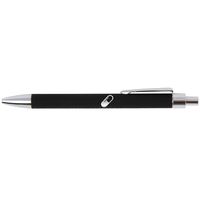 Pill Capsule Engraved Black Leather Gift Pen