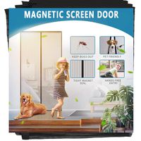 Aoocan Magnetic Screen Door - Door Net Screen with 26 Magnets Heavy Duty Mesh Curtain, Door Screen Magnetic Closure. Fits Door Size up to 34" x 82" Keeps Bugs Out