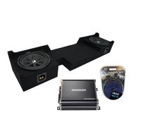 Compatible with 2004-2008 Ford F-150 Super Crew Truck Kicker Comp C10 Dual 10" Sub Box Enclosure & CXA600.1 Amp (Renewed)