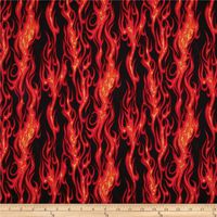 Robert Kaufman Movin On Flame Stripe Black Fabric By The Yard