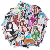 Sexy Girl Anime Laptop Stickers Waterproof Skateboard Pad Macbook Car Snowboard Bicycle Luggage Decor (100PCS)