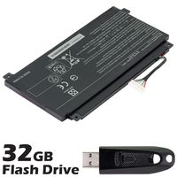 BattpitTM Laptop/Notebook Battery Replacement for Toshiba Satellite Radius P55W-C5200X (3860mAh/45WH) with 32GB BattpitTM USB Flash Drive