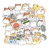 40 Pieces Waterproof Hamster Stickers for Kids Craft, Laptop, Water Bottles, Fridge, Daily Planner,