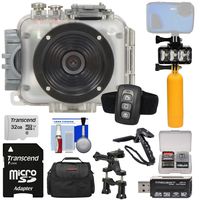 Intova Connex 1080p HD 60m/200ft Waterproof Video Action Camera Camcorder with 32GB Card + Diving LED Video Light + Buoy + Grip & Folding Tripod + Case + Kit