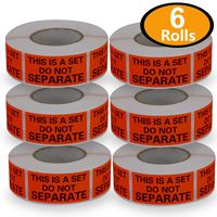 6 Rolls/3000 Labels,This is a Set Do Not Separate,Fluorescent Red FBA Packing Labels(1" x 2")