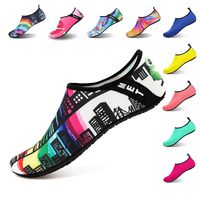 Womens and Mens Kids Water Shoes Barefoot Quick-Dry Aqua Socks for Beach Swim Surf Yoga Exercise (Building, L)