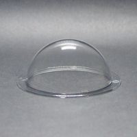 DURADOM Acrylic Dome With Flange Clear Plastic Hemisphere - Multi Use Bubble Pet Dog Fence Window Sphere CCTV Dome Acrylic Camera Perspex Display Transparent Cover Floating Fish Dome (2.8 inch / 70mm)