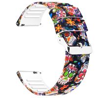 Uhada Colorful Watch Bands-Width 20mm,22mm-Quick Release & Choose Color-Soft Silicone Replacement Watch Straps (22mm, Colorful-02)