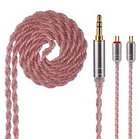 Yinyoo Upgrate 6 Cores Copper HiFi Headphones IEM Cable with 0.78mm 2 Pins Connection for ES4 ZST ZSN AS10 ZS10 CCA C10 C16 ZSX ZS10 PRO AS16 ZS7 ZSR TRN V80 V90 BA5 Blon-03 C12(Copp-2Pin3.5)