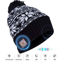Bluetooth Beanie Hat Headphones Headset, Wireless 4.1 Connection Siri Voice Control Built-in HD Stereo Speakers & Microphone, Knit Cap for Running, Outdoor Sports, Women Men