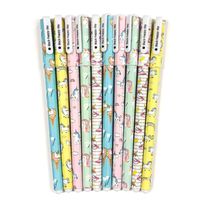 Wrapables Unicorn Flamingo Gel Ink Pens with 0.5mm Fine Point (Set of 10), Unicorn Black (A71332c)