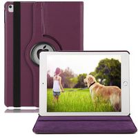YiMiky iPad Case 5th Generation,360 Degree Rotating Stand Case, Multi-Angle Stand Slim Lightweight Folio Book Style Protective Cover for iPad 9.7 2017/2018,iPad Air/Air 2(Purple)