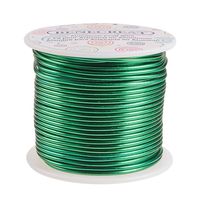 BENECREAT 12 17 18 Gauge Aluminum Wire (12 Gauge,100FT) Anodized Jewelry Craft Making Beading Floral Colored Aluminum Craft Wire - Green