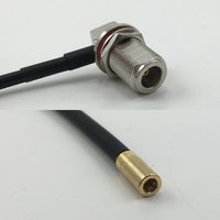 3 feet RG174 N Female Bulkhead Angle to SSMB Female Pigtail Jumper RF coaxial cable 50 ohm Quick USA Shipping