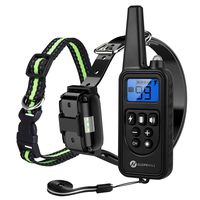 Slopehill Dog Training Collar, Waterproof Dog Shock Collar with Remote, Rechargeable Dog Collar with Vibration, Beep Shock Modes, Adjustable