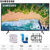 Samsung 65NU7100 65" NU7100 Smart 4K UHD TV (2018) with Wall Mount+Cleaning Kit (UN65NU7100)