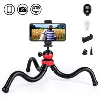 JOYHILL Phone Tripod, Vlogging Tripod, 12'' Flexible Tripod with Wireless Remote, Compatible with iPhone/Android, Anti-Crack Camera Tripod for Gopro