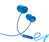 TCL SOCL300 In-Ear Earbuds Wired Noise Isolating Headphones with Built-in Mic and Echo Cancellation - Ocean Blue