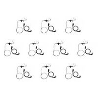 10 Pack BOMMEOW BCT15-H4 1-Wire Acoustic Clear Tube Earpiece for 2 Pin Screw Hytera TC-446S BD502 BD552 RCA Relm