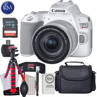 Canon EOS Rebel SL3 DSLR Camera with 18-55mm Lens (White) with Essential Striker Bundle