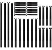 CandyHome 30 Pack Reusable Fastening Cable Straps and Cable Ties Set, Adjustable Multipurpose Hook and Loop Securing Straps for Cord Management