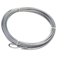 WARN 27110 Winch Accessory: Steel Cable Wire Rope with Loop End and Terminal, 5/16" Diameter x 100' Length