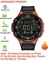Upgraded T7 Electronic Fitness Tracker Digital Sports Bluetooth Smart Watch Waterproof Pedometer Remote Camera Call or Message Notification Reminder for iOS Android Smartwatch Men Waterproof (Orange)