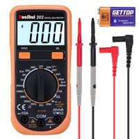 Ruoshui Digital Multimeter, Manual Ranging Ammeter MAX Range DC 10 Amp DC AC 500 Volt 200 Mega Ohm