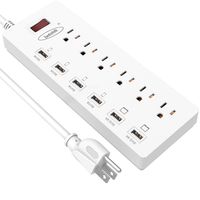 Power Strip, Bototek Surge Protector with 6 Outlets and 6 USB Charging Ports, Heavy Duty 6ft Extension Long Cord, 1625W/13A Multiplug for Multiple Devices Smartphone Tablet Laptop Computer