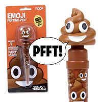 Farting Poop Emoji Pen - Makes 7 Funny Fart Sounds - the Funniest Farting Friend Ever - Cute Talking Toy for Kids, Tweens and Teen Parties - Hilarious Back To School Toy - Carry in Backpack