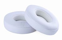 Justfitgear Replacement Protein Leather Ear Pads for Dr. Dre Beats Solo 2.0 3.0 Wireless Headphone Headset Earphone (White)