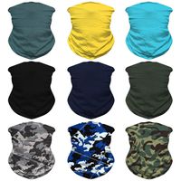 Headwear, Bandana, Neck Gaiter, Head Wrap, Headband for Men and Women, Multifunctional Head Scarf, Face Mask, Balaclava, Magic Scarf, Sweatband for Fishing, Yoga, Motorcycling (C-9PCS-Camo & Soild)