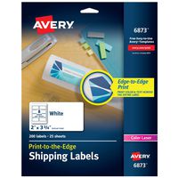 Avery Print-to-The-Edge Labels for Laser Printers, 2 x 3.75 Inches, 200 Labels per Pack (6873)