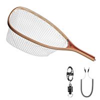 SF Fly Fishing Landing Soft Rubber Mesh Trout Catch and Release (Clear A Combo Small Holes)