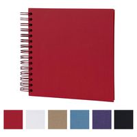 8 x 8 Inch DIY Scrapbook Photo Album Hardcover Kraft Blank Red Page Wedding and Anniversary Family Photo Album (Red, 8 Inch)