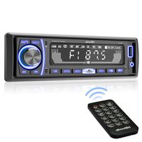 Mechless Multimedia Car Stereo - aboutBit Single Din LCD Car Radio,Bluetooth Audio Calling,Built-in Microphone,FLAC/MP3,RGB Light,Aux-in,AM FM Radio Receiver