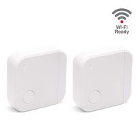 Fox&Summit 2nd Generation WiFi Window Door Sensor with Built-in Chime and Audible Alerts, WiFi Enabled Battery Operated Smart Sensor, Security Door Sensor, No Hub Required [2PK]